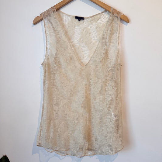 STORM Lace Top - Cream - Size 12