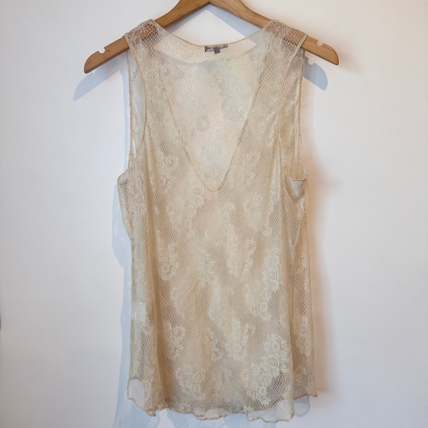 STORM Lace Top - Cream - Size 12