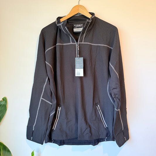 SYZMIK Streetworx Stretch Mid-Layer 14 Zip Top Black