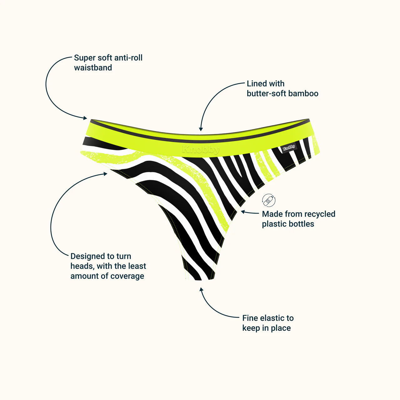 Knobby Simply Ze Best G-String Thong Underwear - Size 16