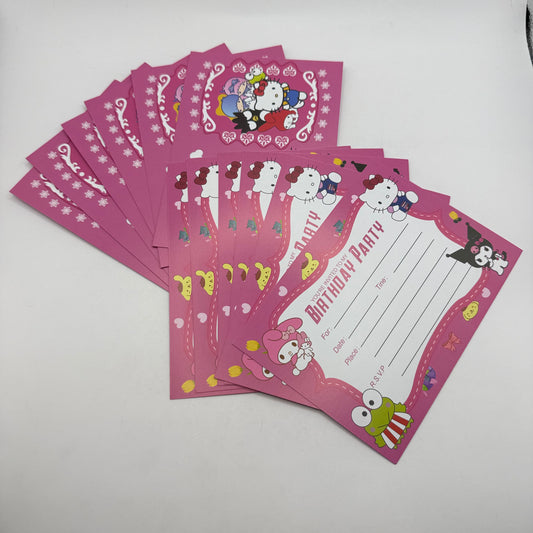 Sanrio / Hello Kitty Birthday Party Invitation Cards – 12 Pack