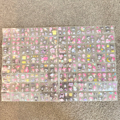 Sanrio Mega Sticker Pack - Kuromi, My Melody, Pompompurin Decals