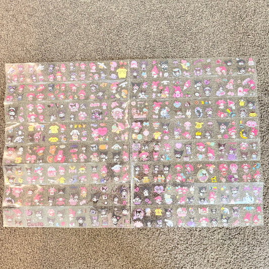 Sanrio Mega Sticker Pack - Kuromi, My Melody, Pompompurin Decals