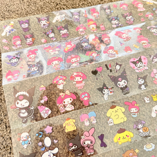 Sanrio Mega Sticker Pack - Kuromi, My Melody, Pompompurin Decals