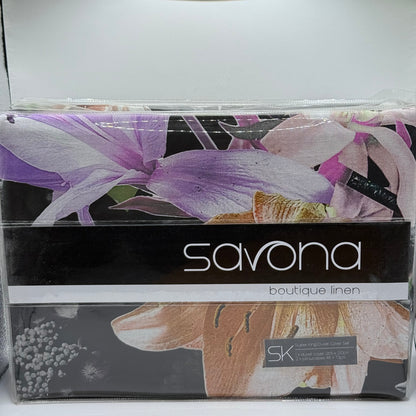 Savona 'Noelani' Floral Duvet Cover Set - Super King
