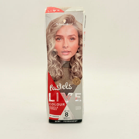 Schwarzkopf LIVE Pastels Cool Grey Hair Colour (75ml)