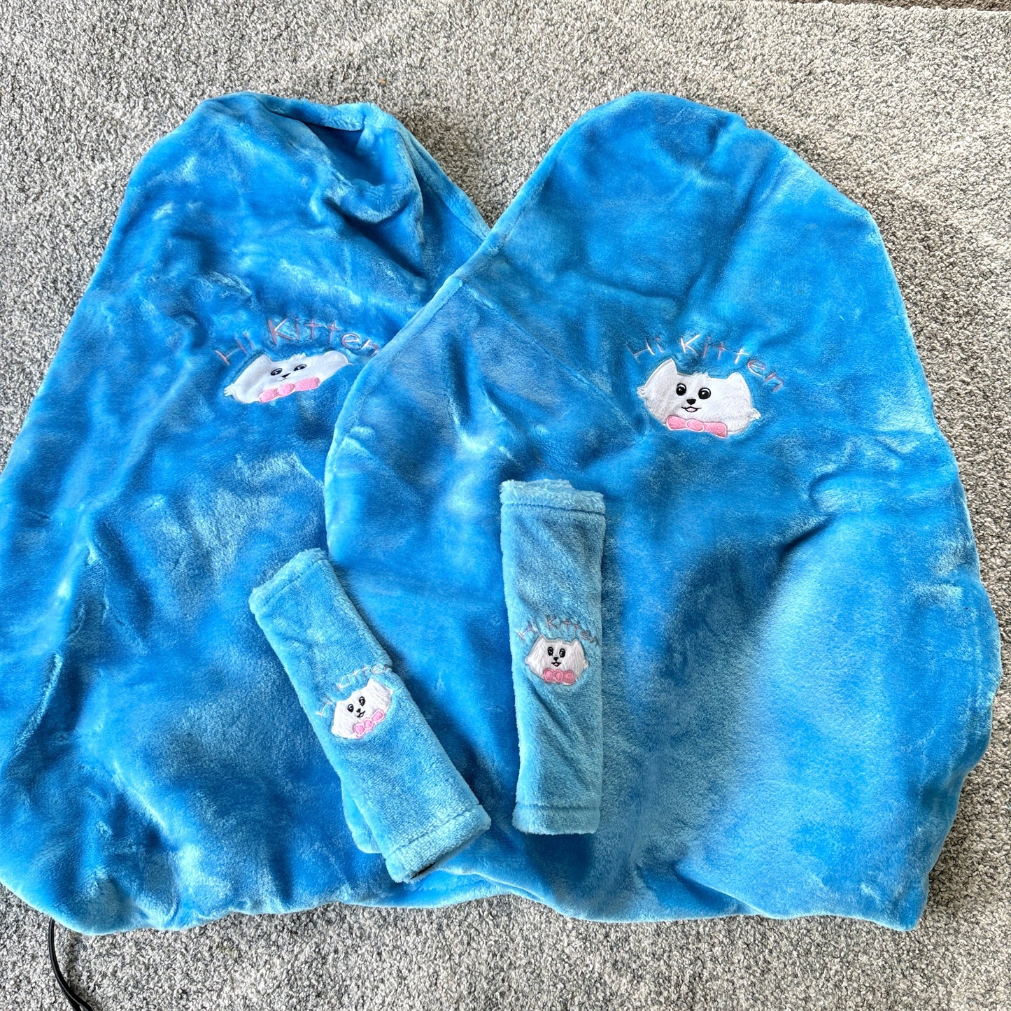 Seat Cover World Hi Kitten Plush Front Seat Covers Blue Set