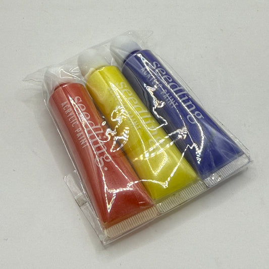 Seedling acrylic paint kit – 3 × 10 ml primary colours - art & craft paint original photo - what’s new crafts