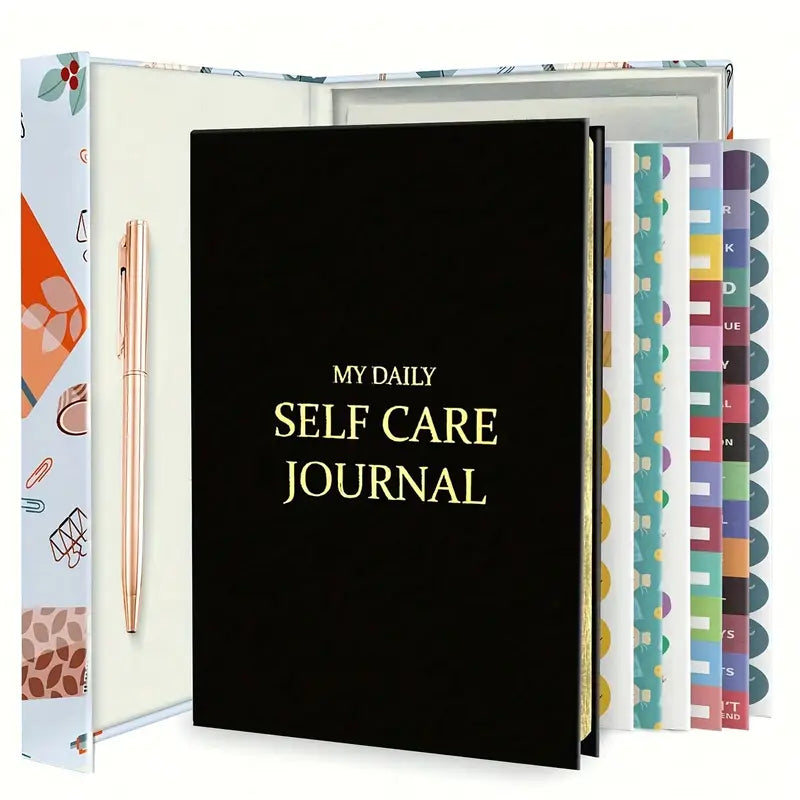 Self care journal - black - journals from google - what’s new stationery