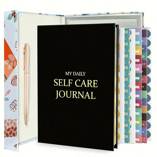 Self care journal - black - journals from google - what’s new stationery