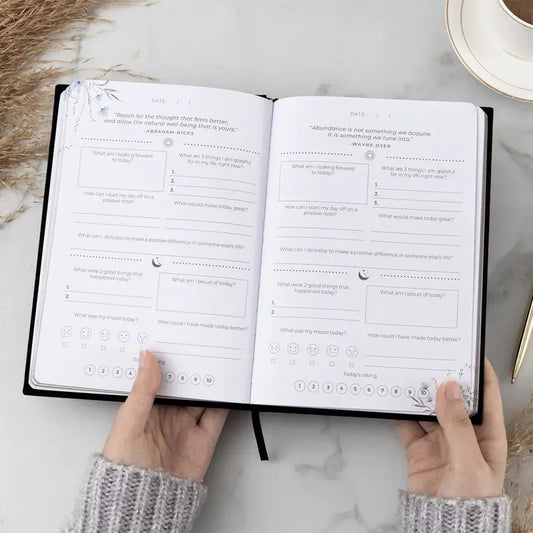 Self care journal - black - journals from google - what’s new stationery