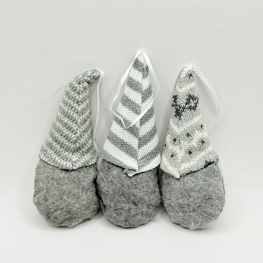 Set of 3 Christmas Gnomes Hanging Ornaments