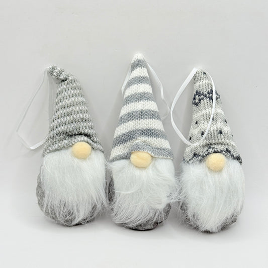 Set of 3 Christmas Gnomes Hanging Ornaments