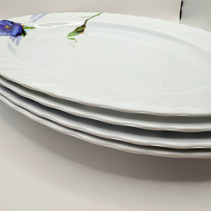 Set of 3 White Oval Plastic Platters