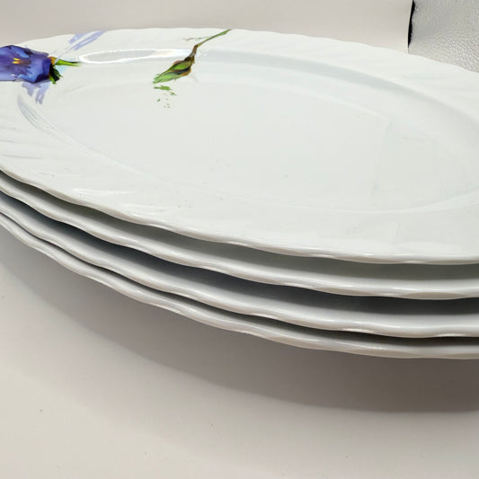 Set of 3 White Oval Plastic Platters