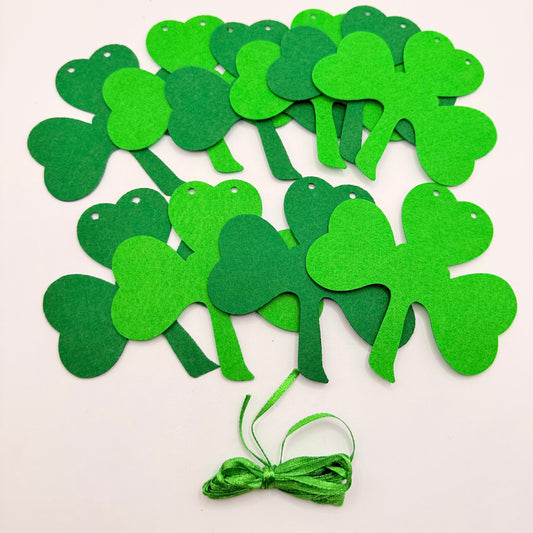Shamrock felt garland – st. Patrick’s day decor - garlands original photo - what’s new crafts