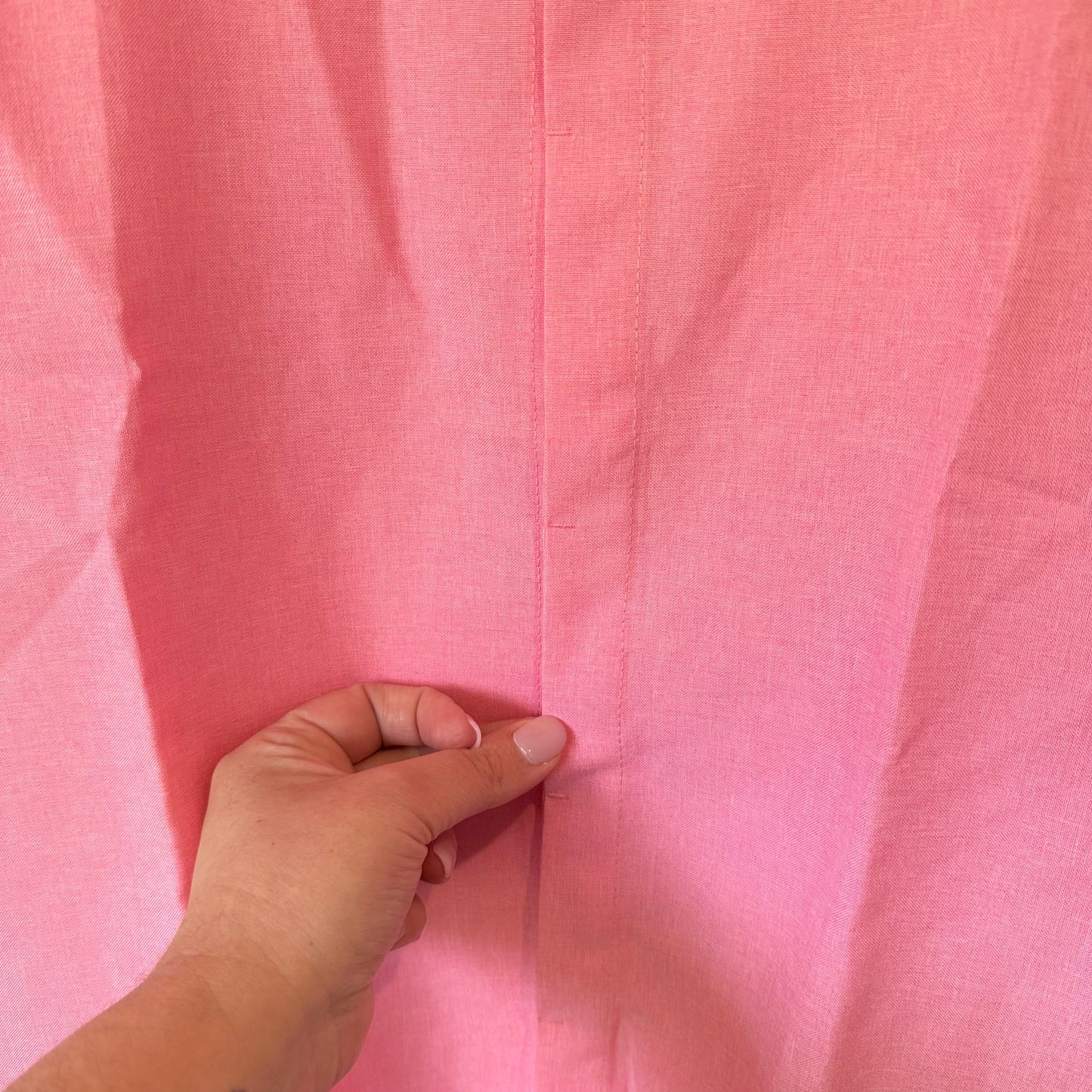 Short Sleeve Button Up Shirt Pink Size L