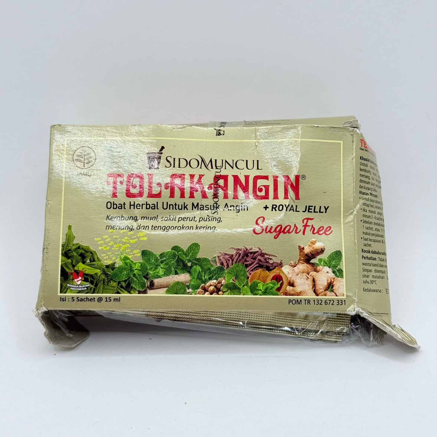 SidoMuncul Tolak Angin Sugar Free + Royal Jelly 5x 15ml Sachets