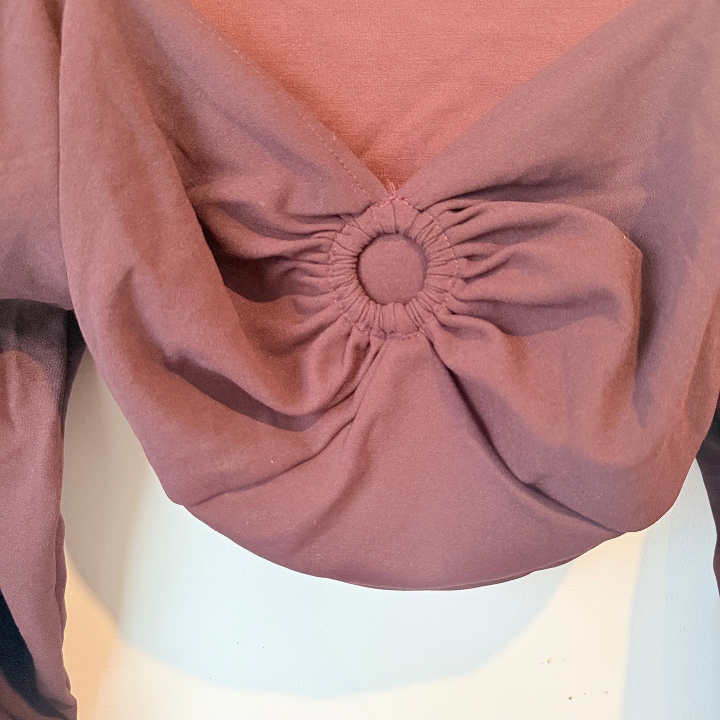 Sketch Crop Top in Maroon - Size L
