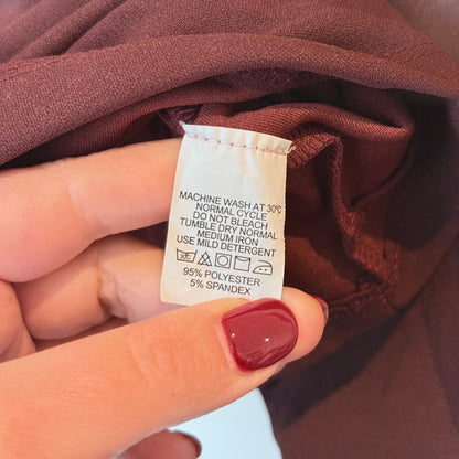 Sketch Crop Top in Maroon - Size L