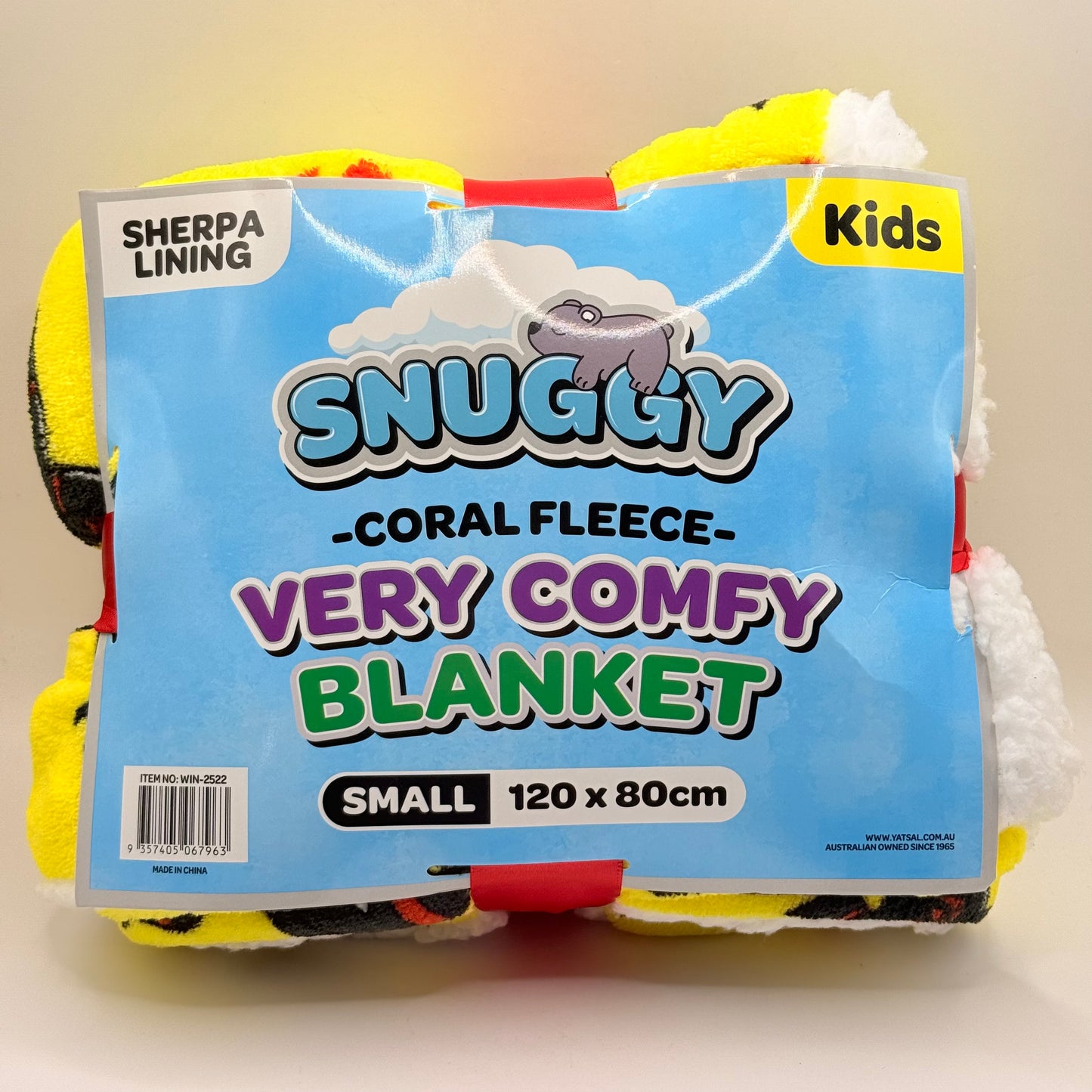 Snuggy Kids Sherpa Lined Fleece Blanket (120×80cm)