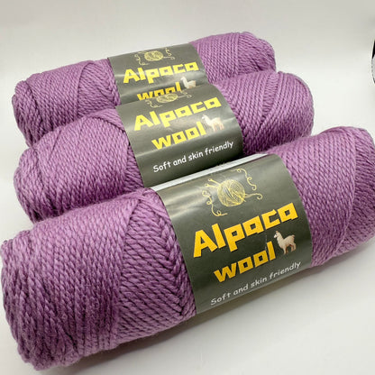 3x Soft Alpaca Wool Blend Yarn for Knitting & Crochet