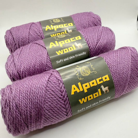 3x Soft Alpaca Wool Blend Yarn for Knitting & Crochet