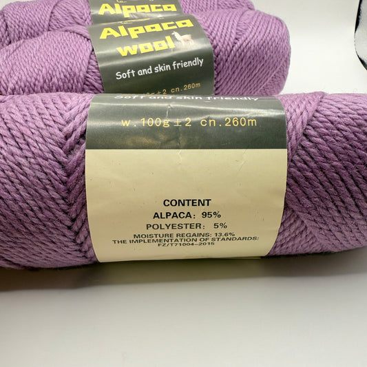 3x Soft Alpaca Wool Blend Yarn for Knitting & Crochet