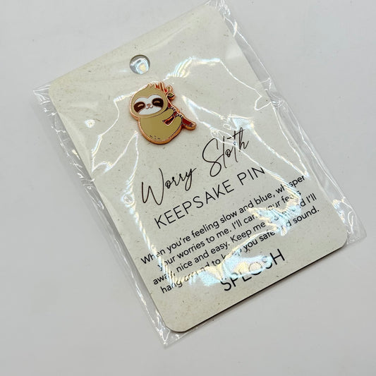 Splosh Worry Sloth Keepsake Pin