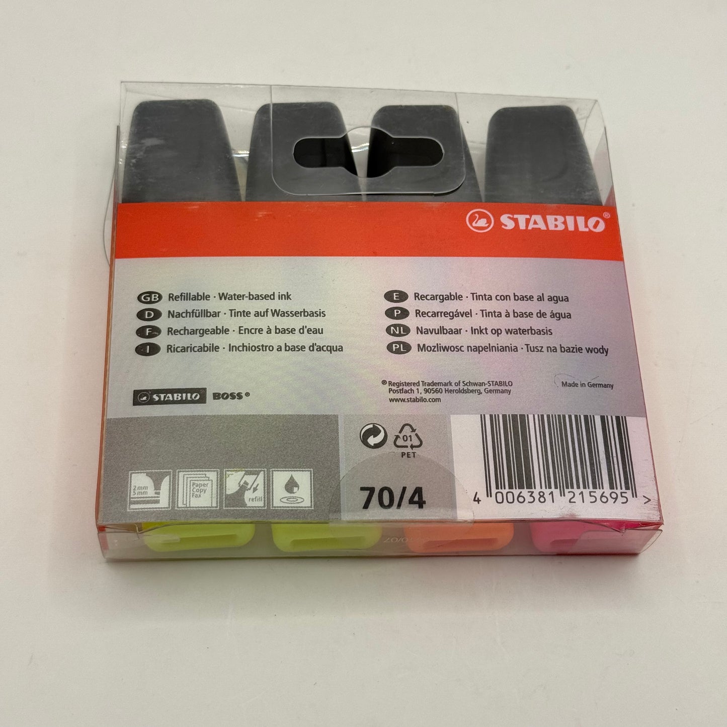 Stabilo Boss Original Highlighters - 4 Pack