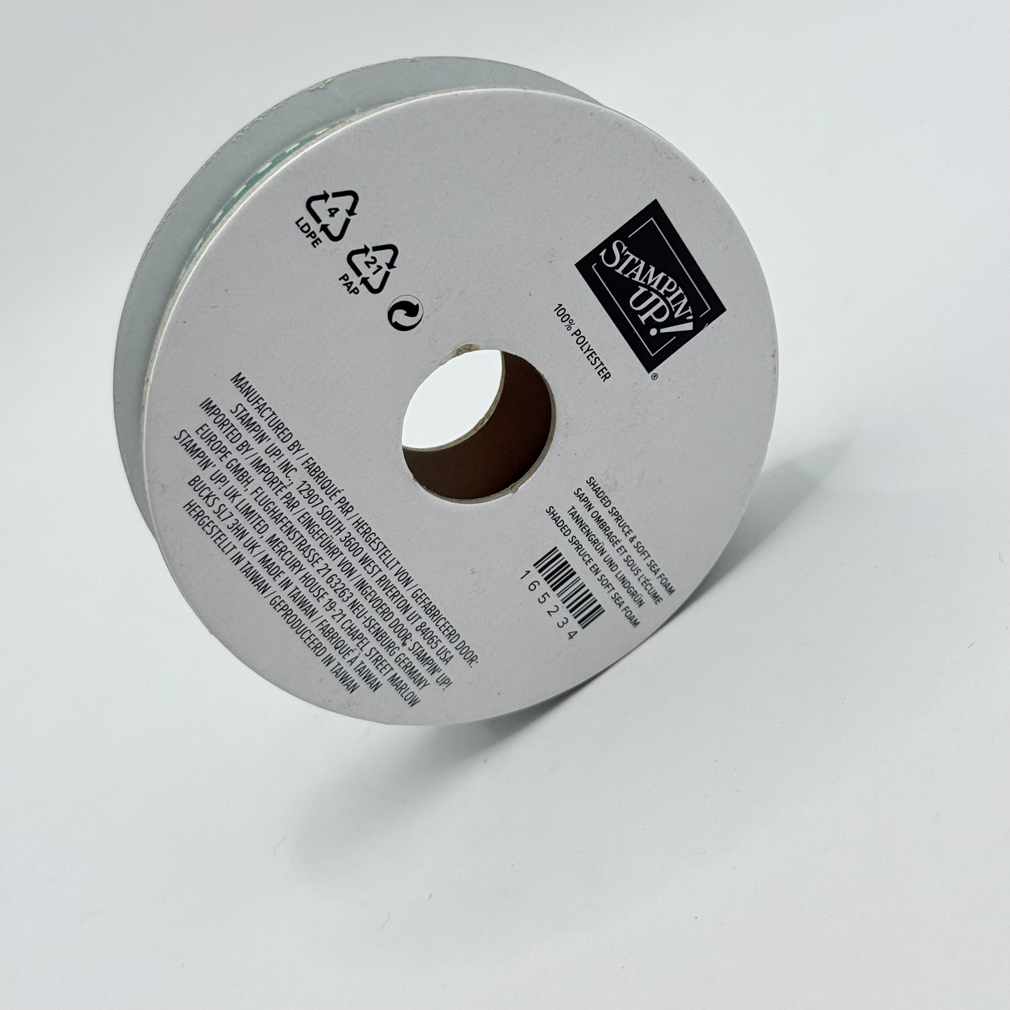 Stampin’ Up! Bordered Ribbon – Shaded Spruce & Soft Sea Foam