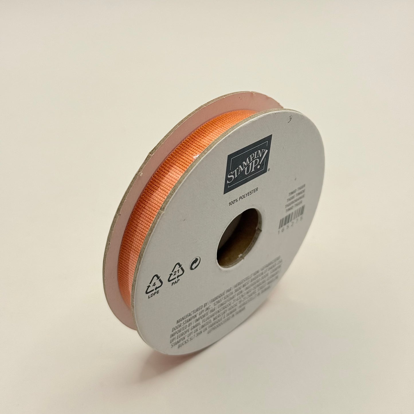 Stampin’ Up! Faux Linen Ribbon – Timid Tiger