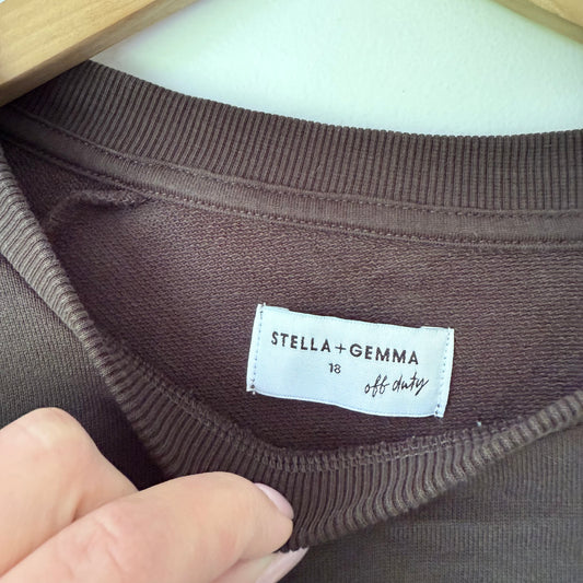 Stella + Gemma Nico Sweatshirt Checkered Cross Size 18