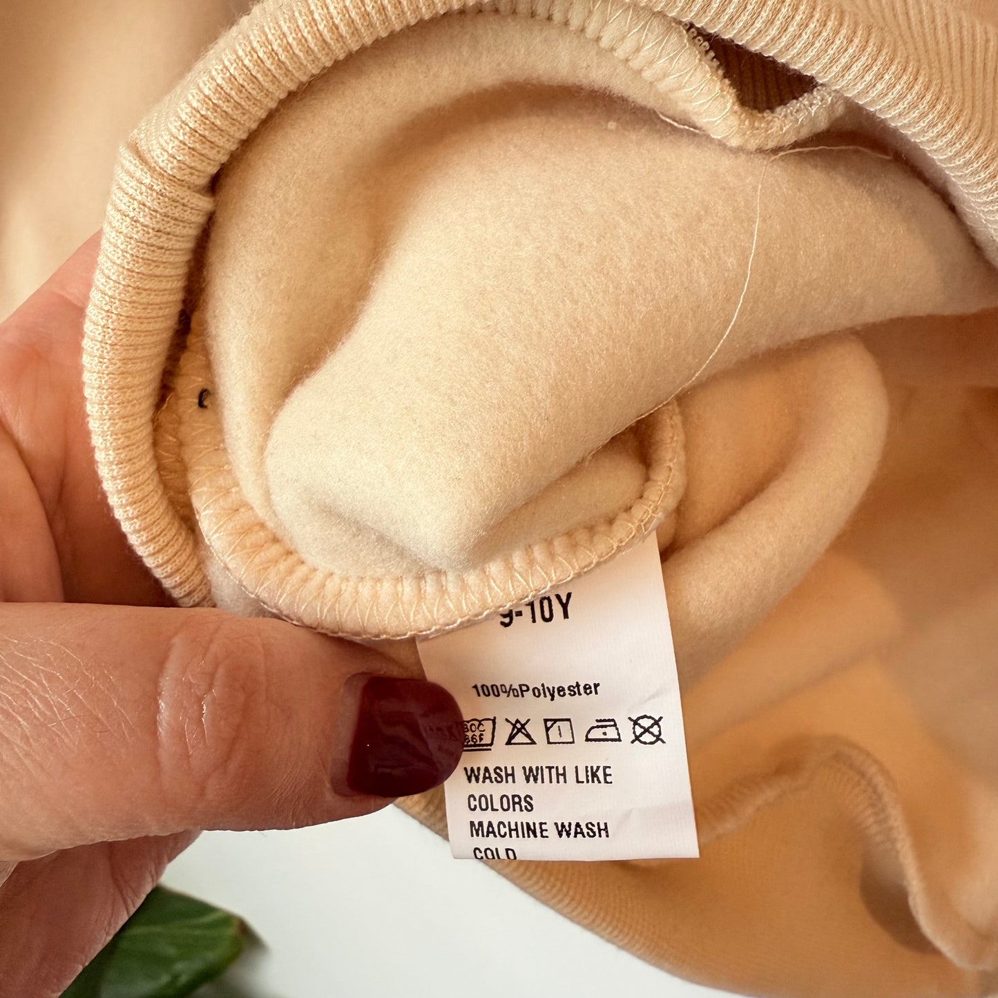 Stitch ‘Ohana’ Beige Kids' Hoodie (9-10Y)