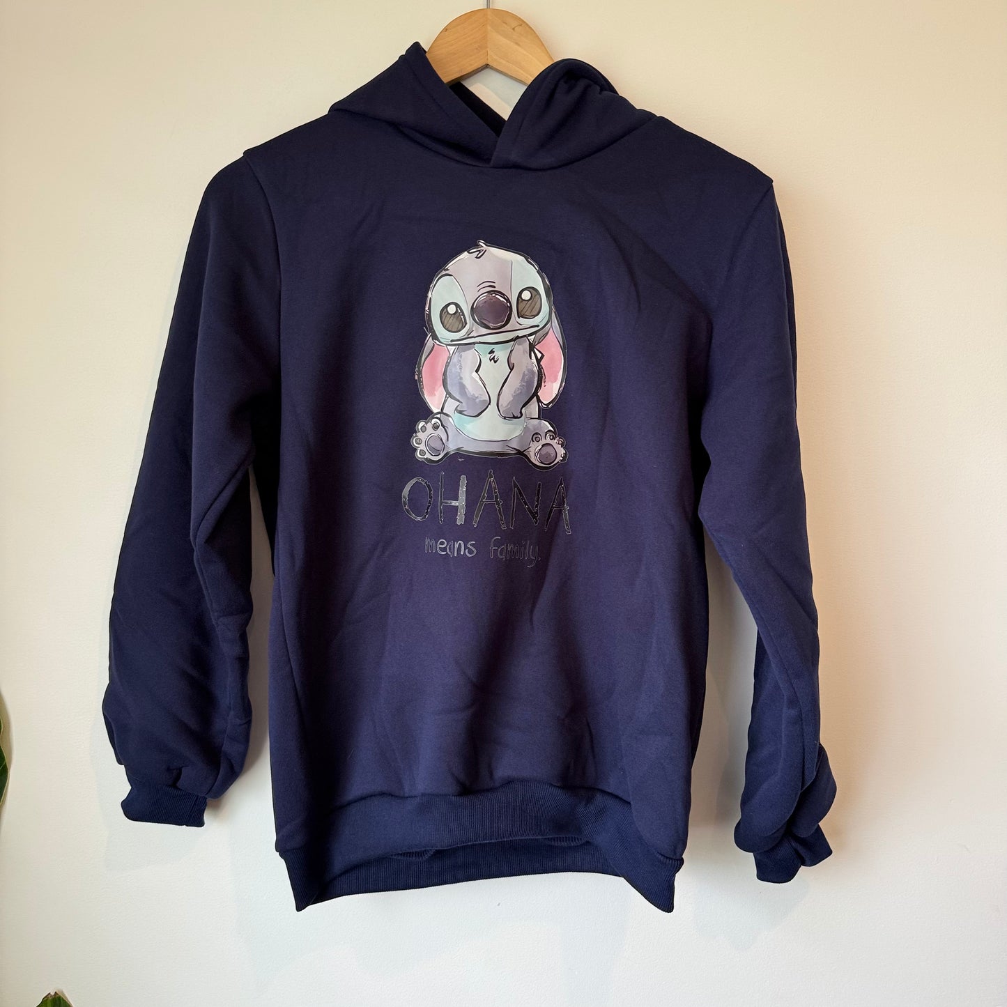 Stitch ‘Ohana’ Navy Blue Kids' Hoodie (13Y)