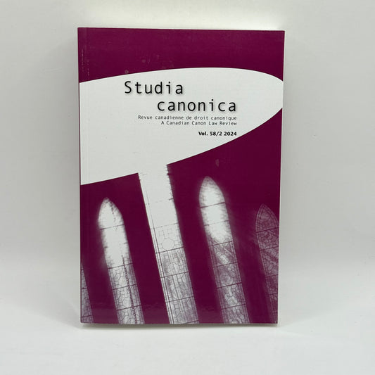 Studia Canonica A Canadian Canon Law Review Vol. 58/2 2024