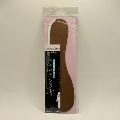 Summer soles size 5-11 open shoe insoles - softness of suede - chocolate brown - insoles & inserts women’s shoes