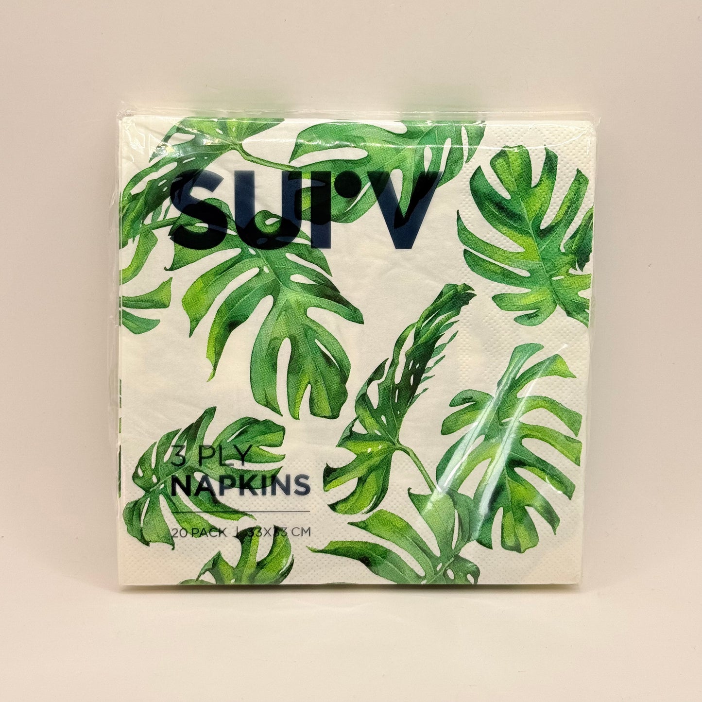 SurV 3 Ply Printed Paper Napkins (20 Pack, 33cm)