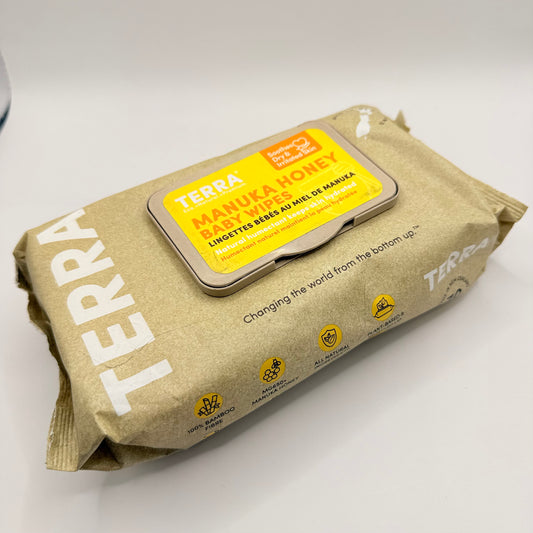TERRA Manuka Honey Baby Wipes - Soothing Bamboo Fiber