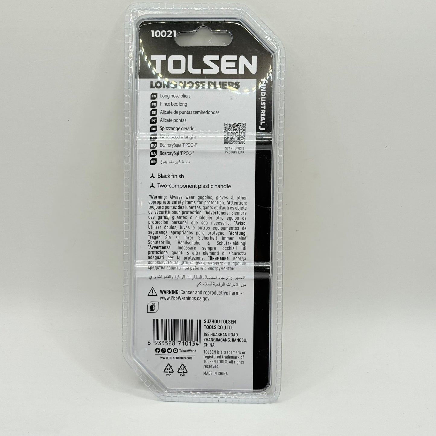 TOLSEN Long Nose Pliers 160mm (6) – GRIPpro Series 10021