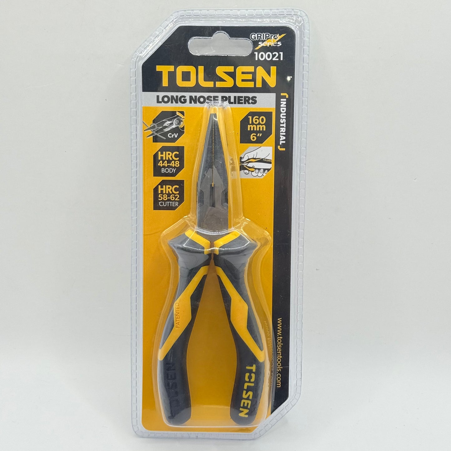 TOLSEN Long Nose Pliers 160mm (6) – GRIPpro Series 10021