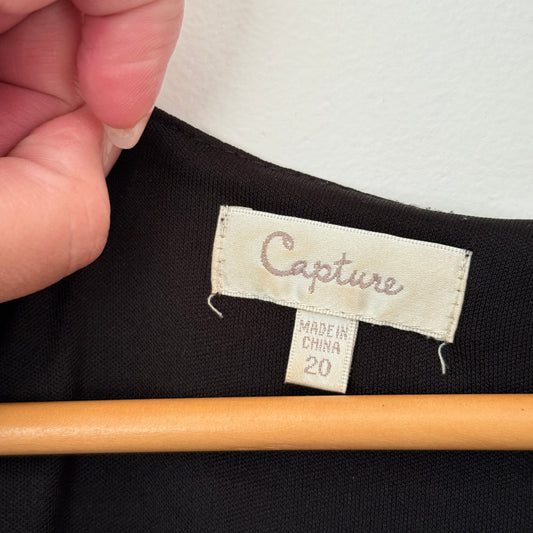 Brand; Capture Black Sleeveless Cocktail Dress Size 20