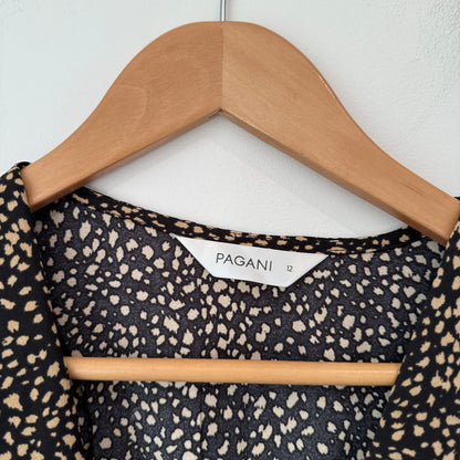 Pagani Long Sleeves Mini Wrap Dress Size 12