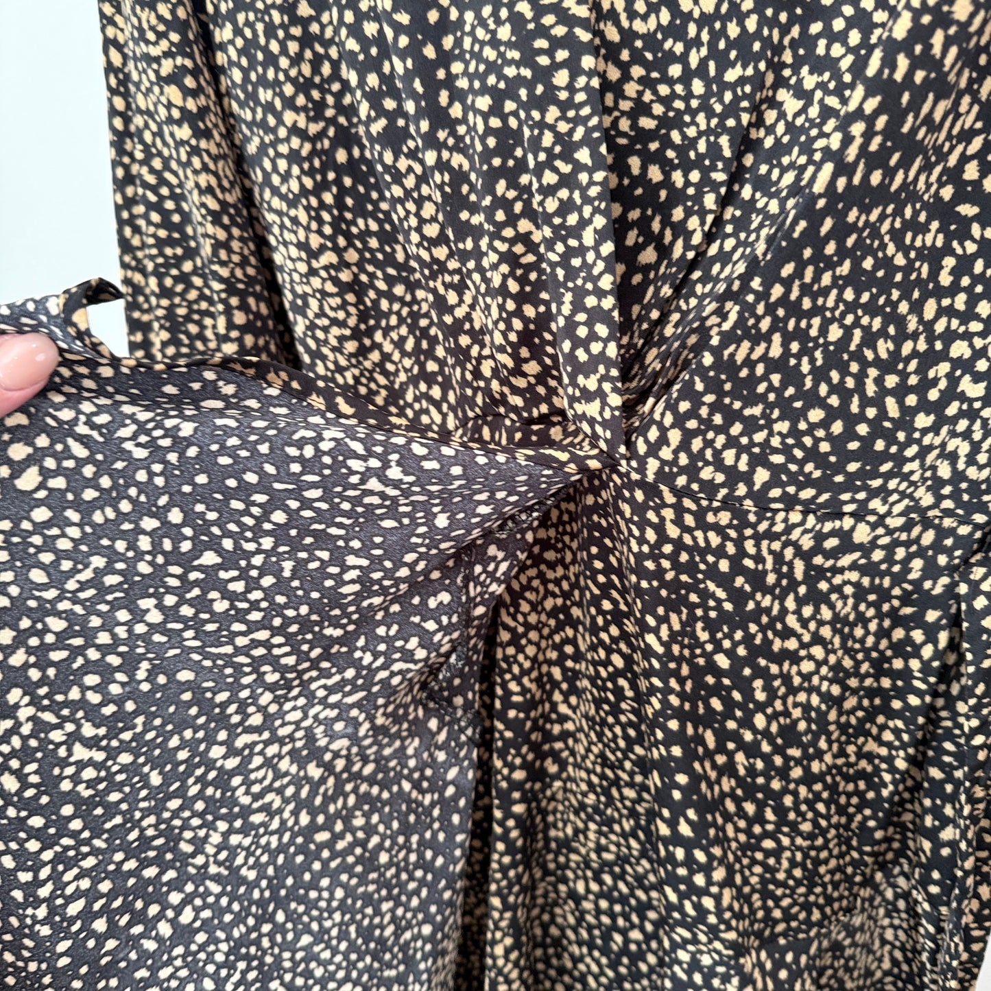 Pagani Long Sleeves Mini Wrap Dress Size 12