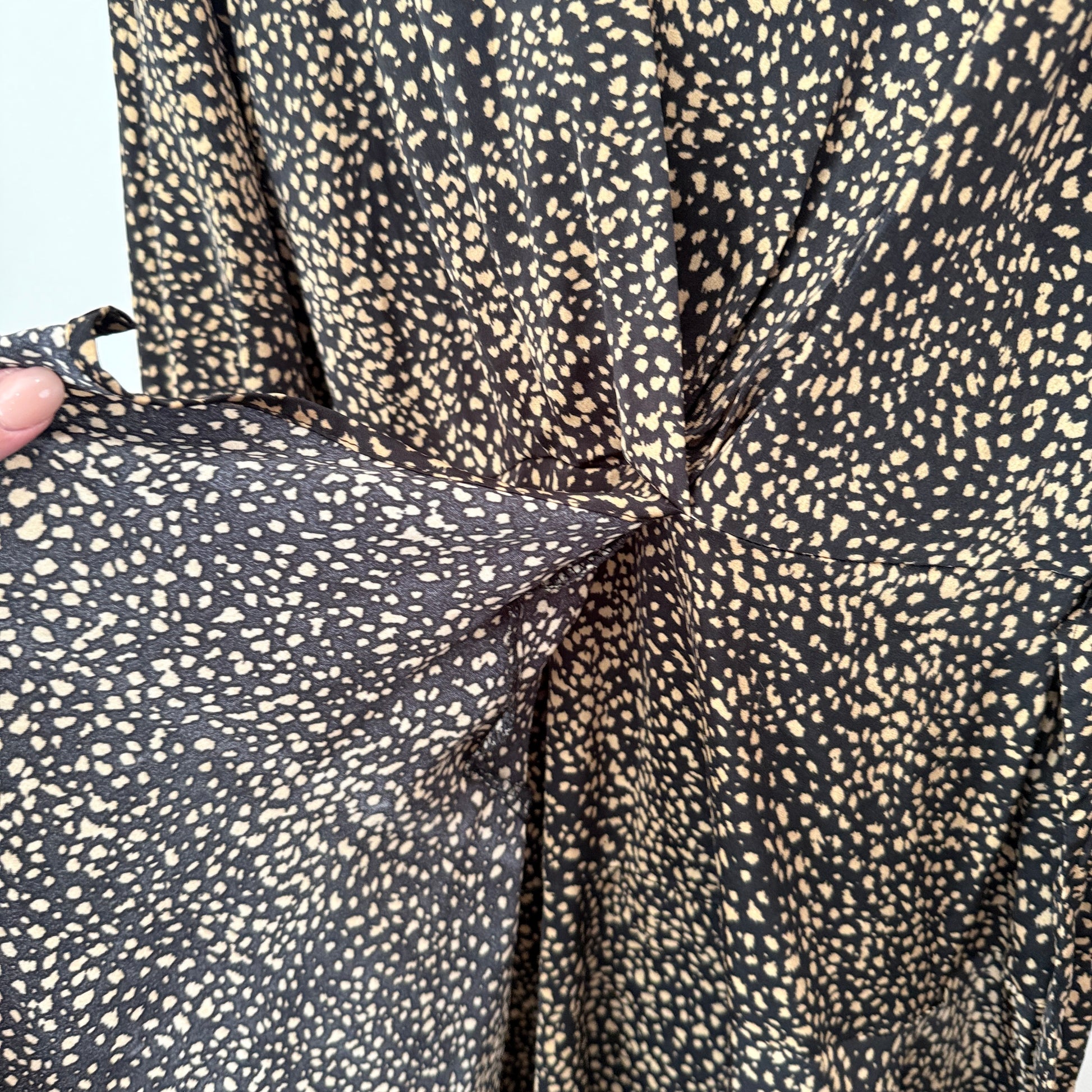 Pagani Long Sleeves Mini Wrap Dress Size 12