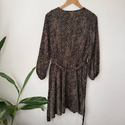 Pagani Long Sleeves Mini Wrap Dress Size 12
