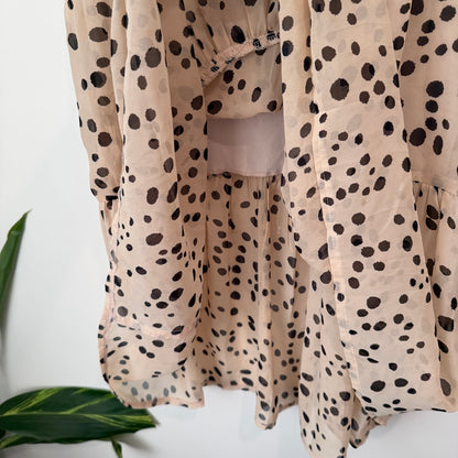 Toby Heart Ginger Neutral-toned Midi Skirt Size M