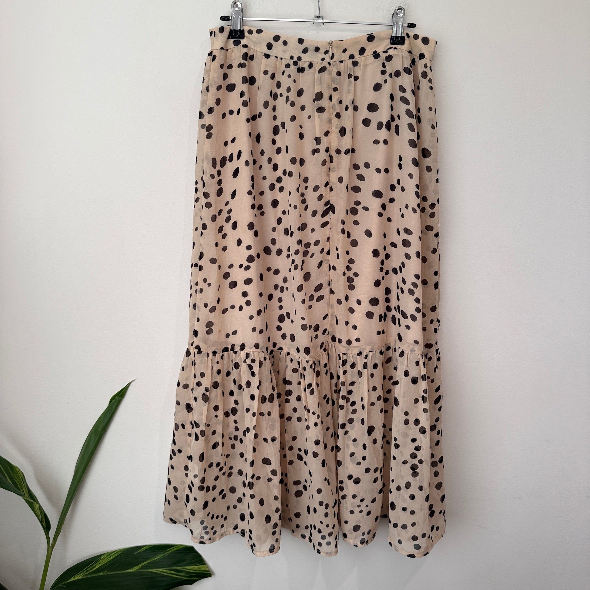 Toby Heart Ginger Neutral-toned Midi Skirt Size M