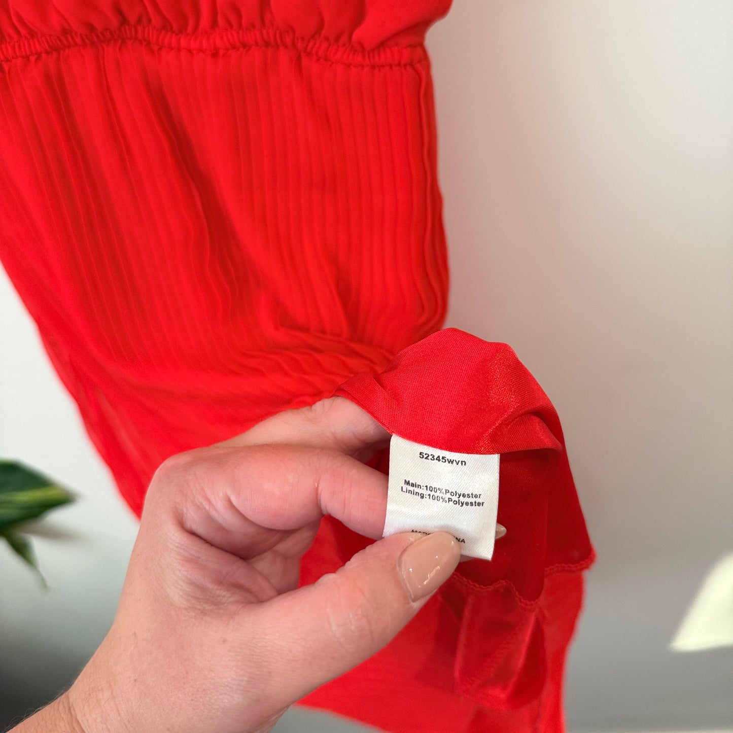 Storm Red Sleeveless Pleated Midi Dress Size 8