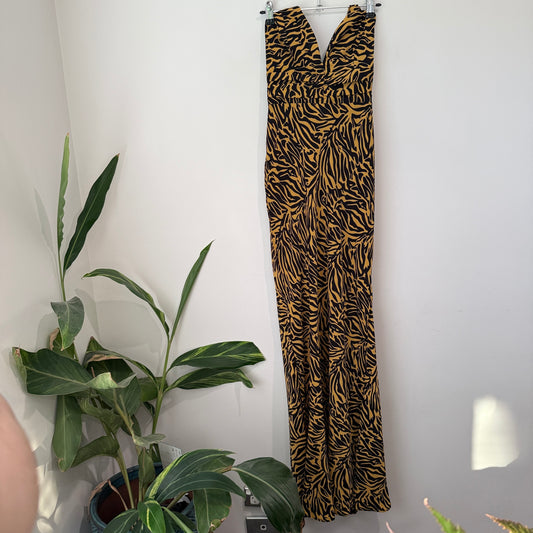 Nasty Gal Animal Print Maxi Dress Size 8